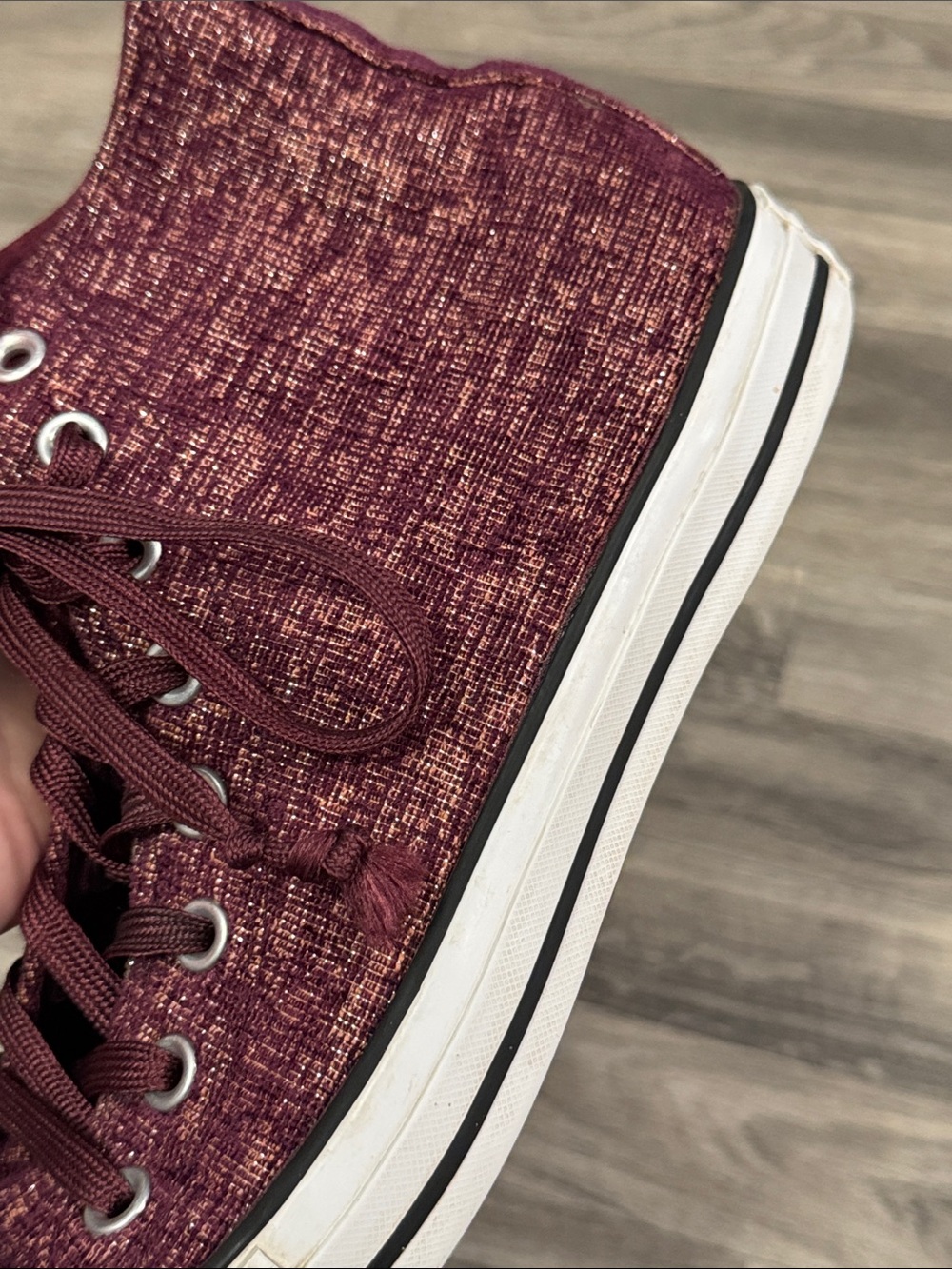 Converse Chuck Taylor All Star Sparkle Knit high top sneakers women’s sz 9.5 - Picture 11 of 15